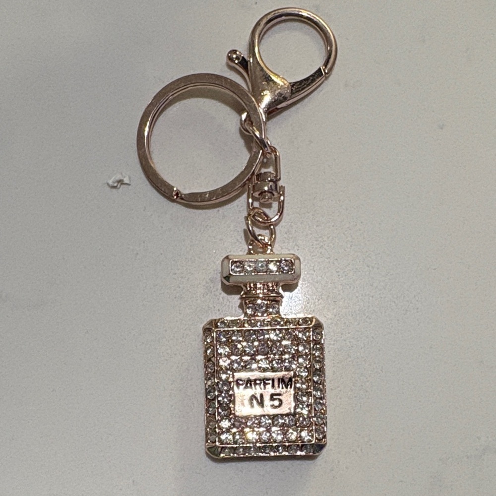 Chic Perfume Bottle Keychain